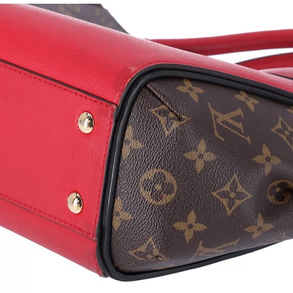 Louis Vuitton Monogram Kimono MM Brown Red Tote Bag Canvas Shoulder Bag M40459 - Picture 12 of 14